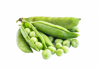 Fresh Green Peas Isolated