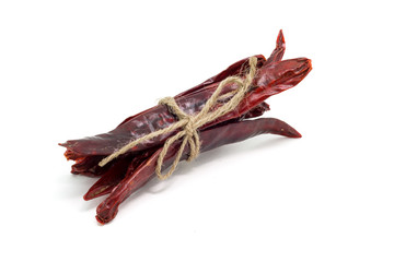 Dried chili isolated on white background