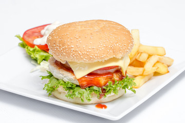American cheese burger