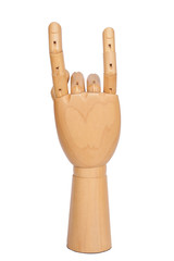 Wooden hand show I love you
