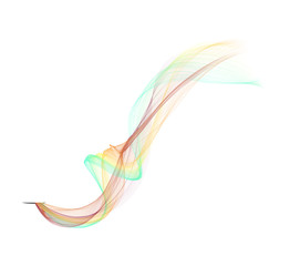 Abstract colored wave lines VECTOR.