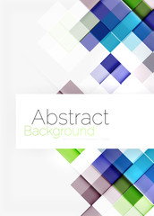 Fototapeta premium Square shape mosaic pattern design. Universal modern composition