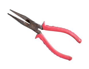 Long nose pliers isolated on white background
