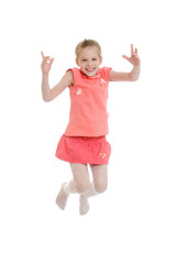 Joyful blonde school girl