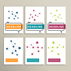 colorful abstract molecule on a white background