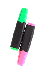 colorful markers isolated on white