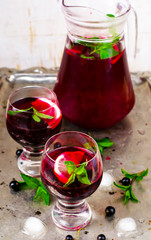 cold drink from blackcurrant