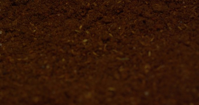 Spices cumin, paprika, turmeric, cinnamon. Macro.