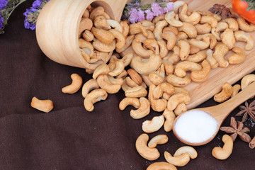 Roasted cashews nuts with natura