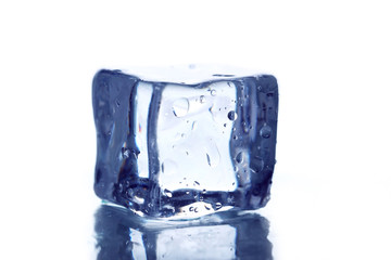 Ice cube isolated on white