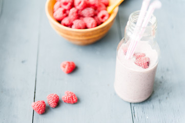 Raspberry milkshake