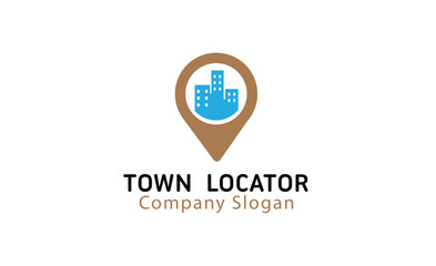 Town Locator Logo template