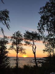 Sunset on the seaside