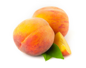 Ripe peach fruits.