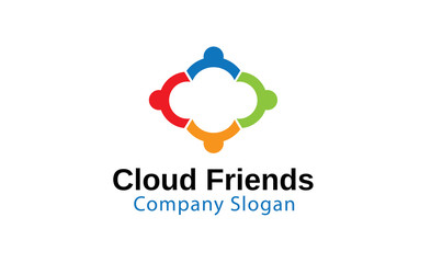 Cloud Friends Logo template