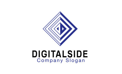 Digital Side Logo Template