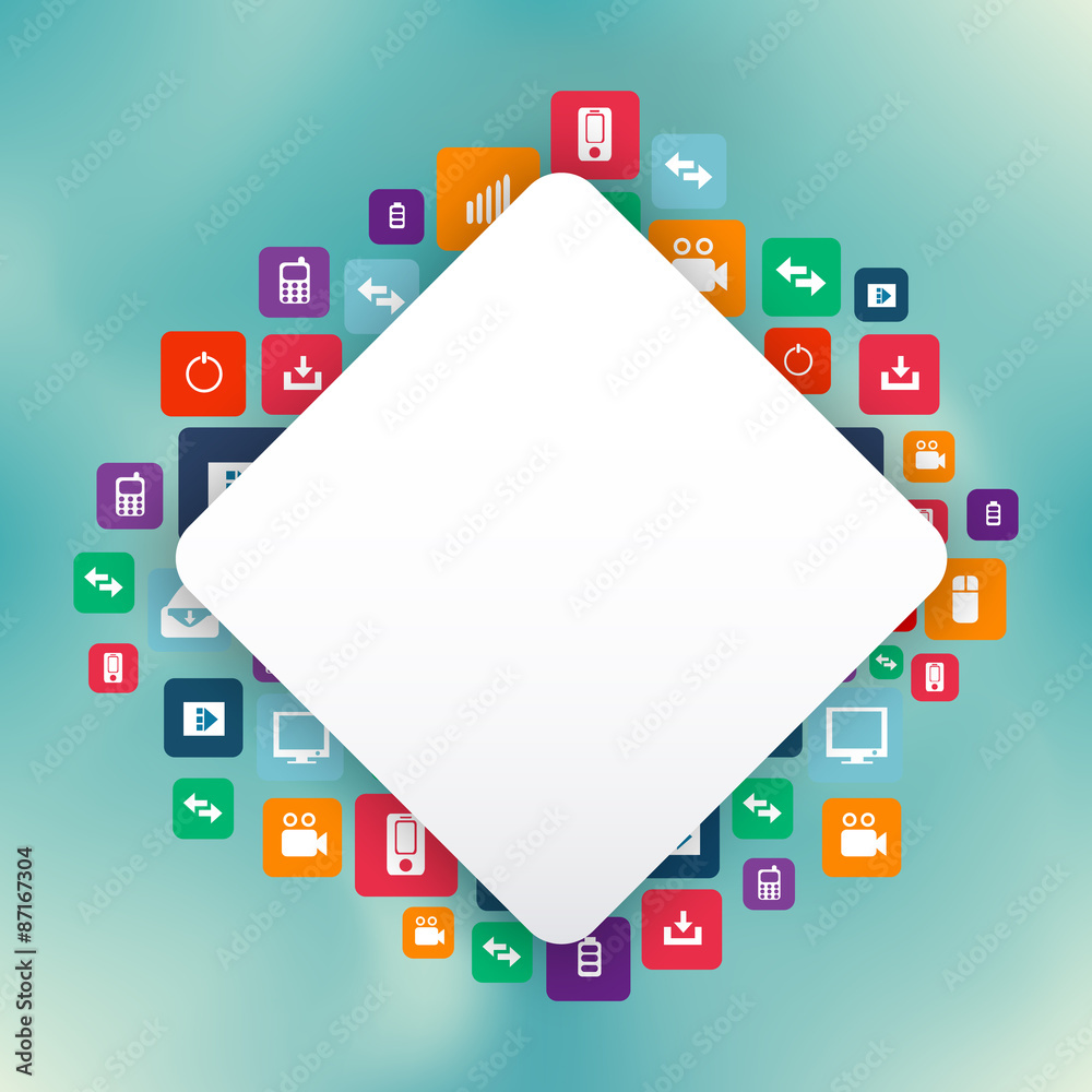 Fototapete abstract creative concept vector empty speech bubbles. for web