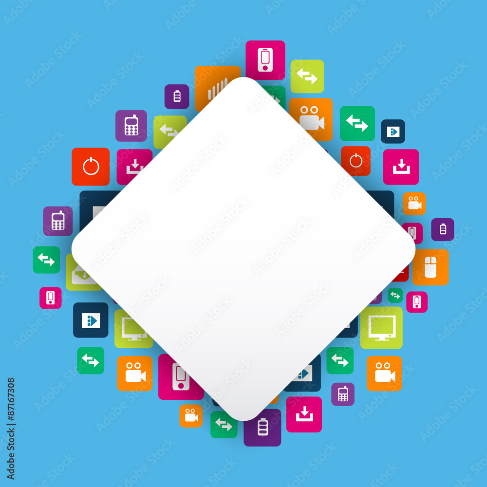 Fototapete abstract creative concept vector empty speech bubbles. for web