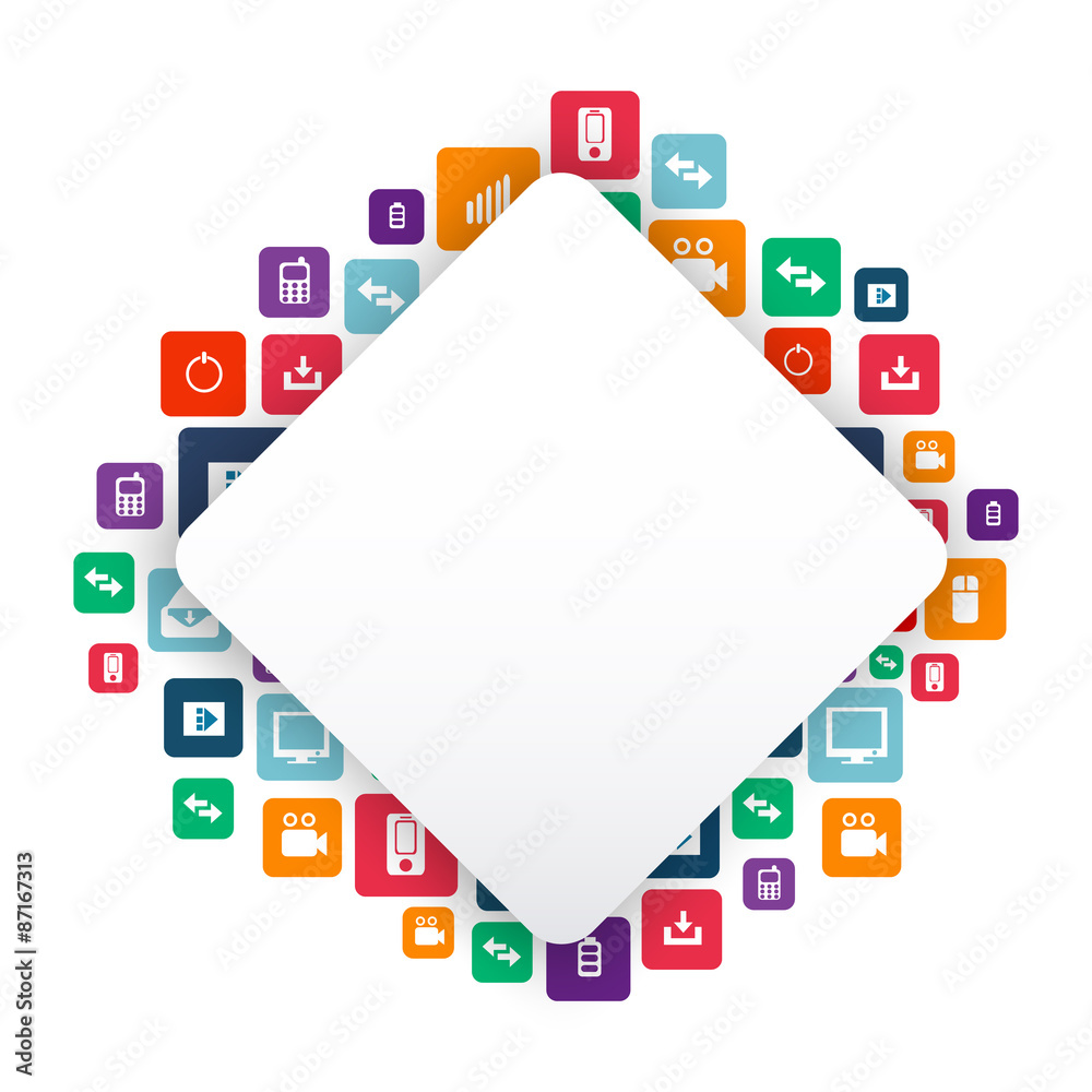 Fototapete abstract creative concept vector empty speech bubbles. for web