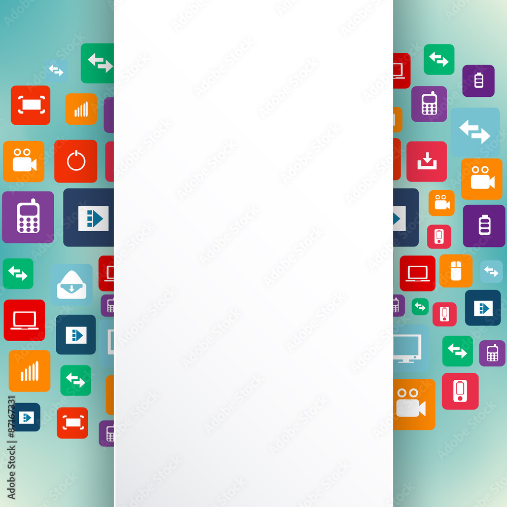 Fototapete abstract creative concept vector empty speech bubbles. for web