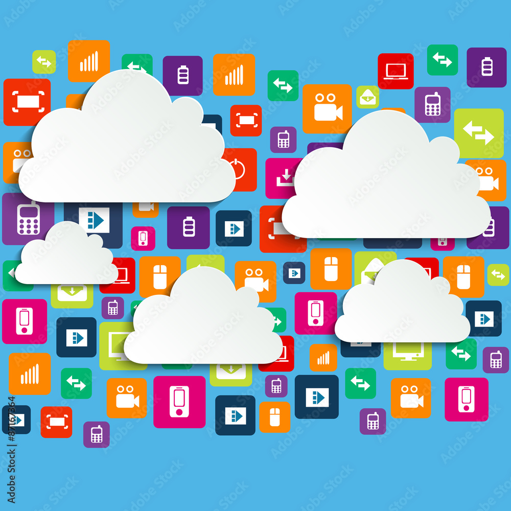 Fototapete abstract creative concept vector empty speech bubbles. for web