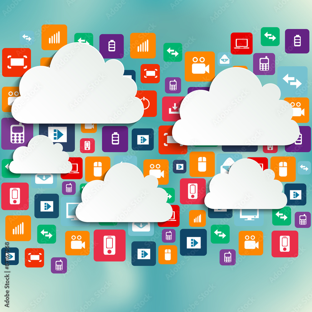 Fototapete abstract creative concept vector empty speech bubbles. for web
