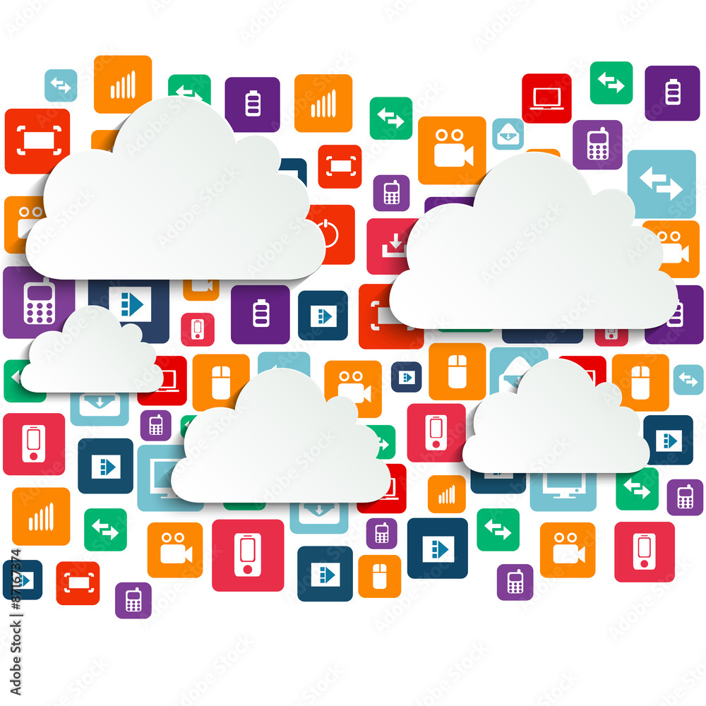 Fototapete abstract creative concept vector empty speech bubbles. for web