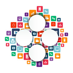 Abstract Creative concept vector empty speech bubbles. For web