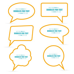 Abstract Creative concept vector empty speech bubbles set. For