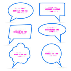 Abstract Creative concept vector empty speech bubbles set. For