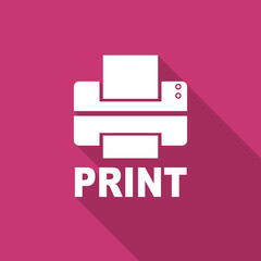 printer flat design modern icon