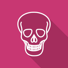 skull flat design modern icon