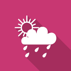 rain flat design modern icon