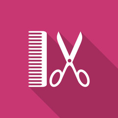barber flat design modern icon