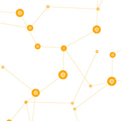 Vector color network connection and DNA design