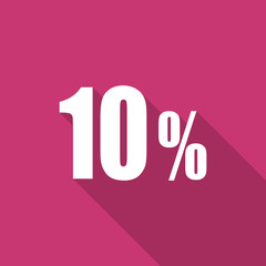 10 percent flat design modern icon