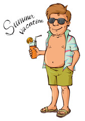Summer vacation character
