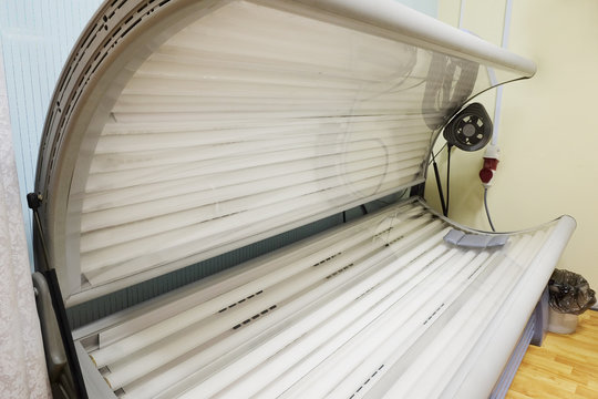 Tanning bed in a salon