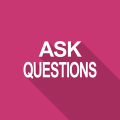 ask questions flat design modern icon