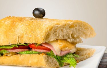 Sandwich, Baguette, Delicatessen.