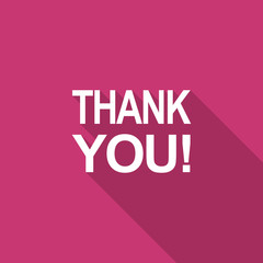 Fototapeta premium thank you flat design modern icon