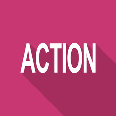 action flat design modern icon