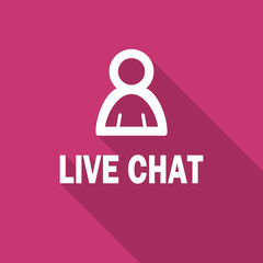 live chat flat design modern icon