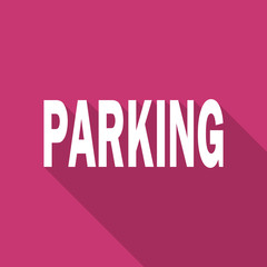 parking flat design modern icon