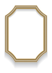 Photorealistic vector illustration of an octagonal frame with cu