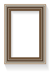 Photorealistic vector illustration of a frame with shadow for ph