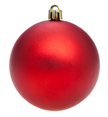 xmas red ball isolated on white background
