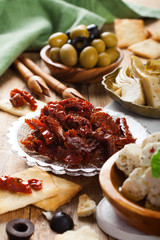 Sun dried tomatoes with olives