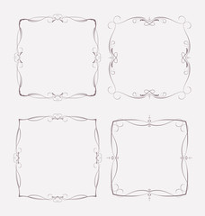 Set of four decorative vintage frames.