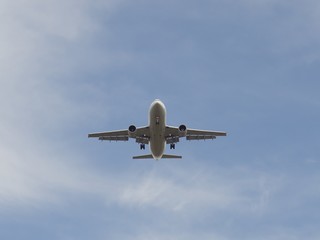 Naklejka premium Airplane before landing